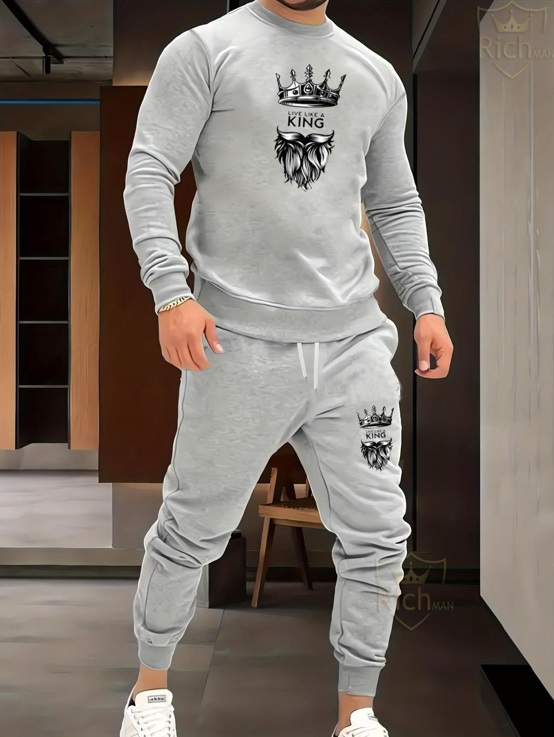 2 Pcs Men's Fleece Graphic