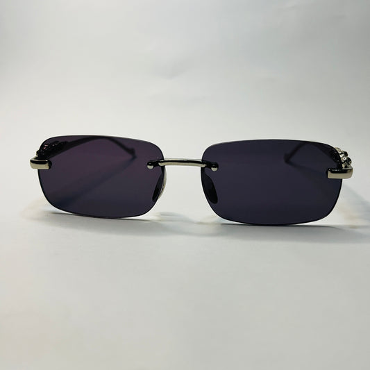 Elite Silver Rimless Panther Sunglasses