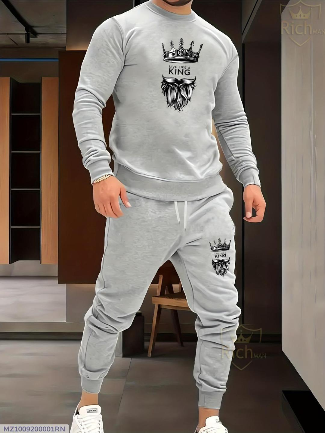 2 Pcs Men's Fleece Graphic