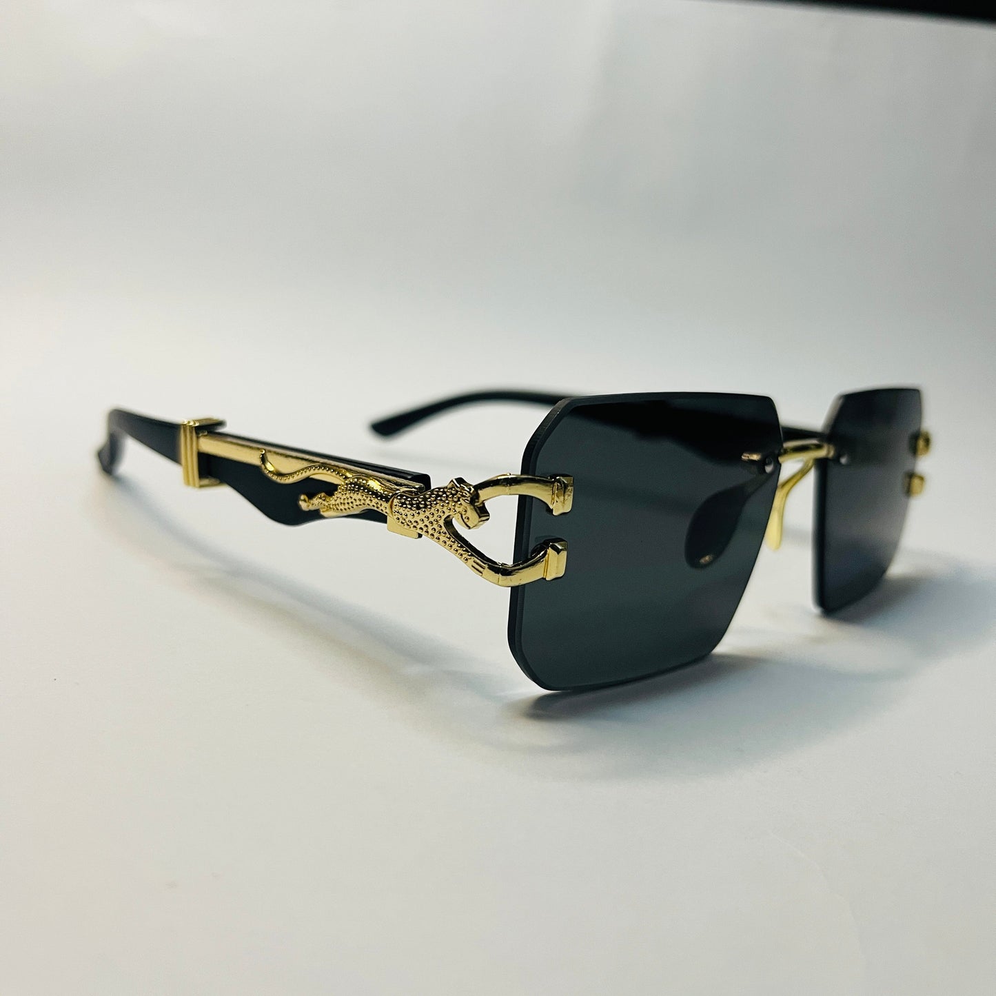 Executive Panther Rimless Sunglasses