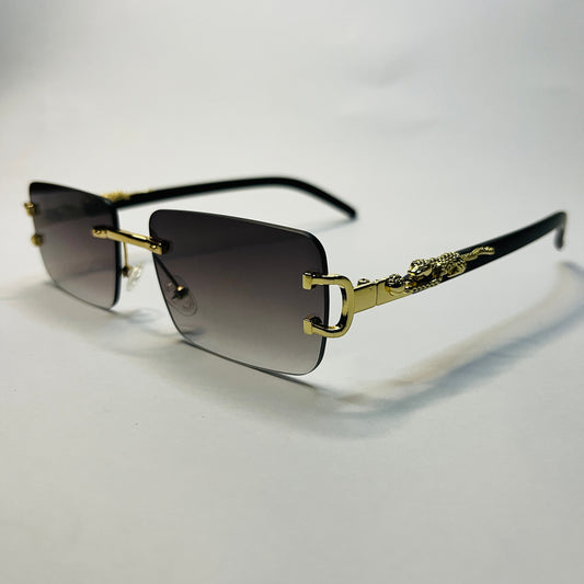 Panther Edition Rimless Gradient Sunglasses