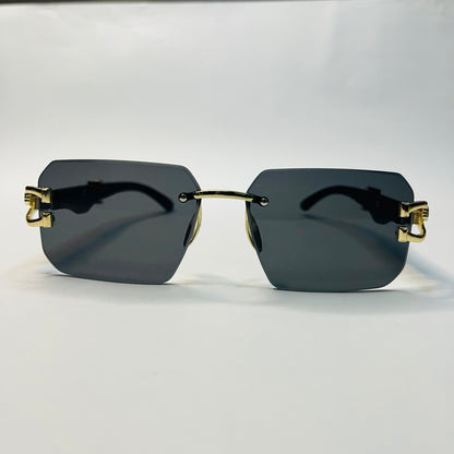 Executive Panther Rimless Sunglasses