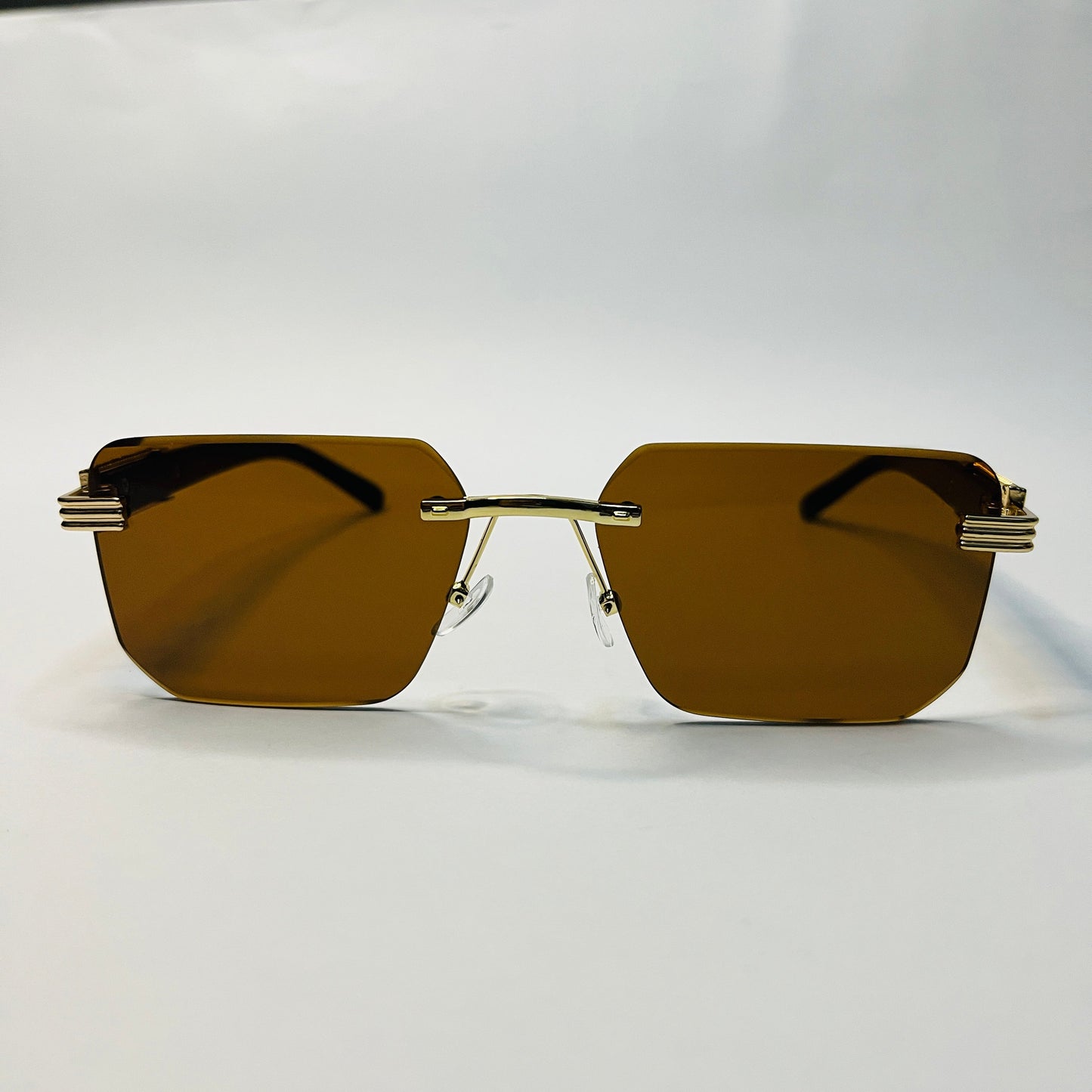 Panther Motif Rimless Sunglasses