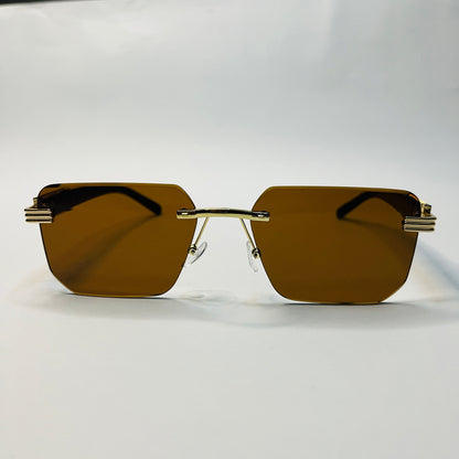 Panther Motif Rimless Sunglasses