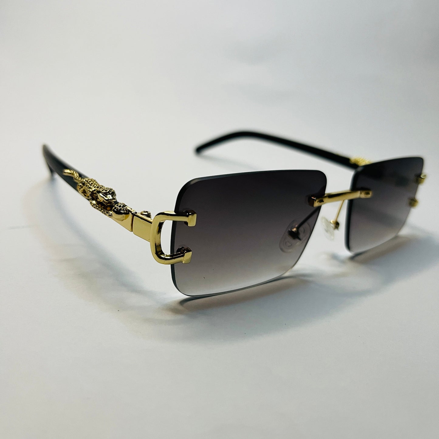 Panther Edition Rimless Gradient Sunglasses